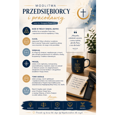 Modlitwa przedsiębiorcy i pracodawcy na sklejce – nadruk UV